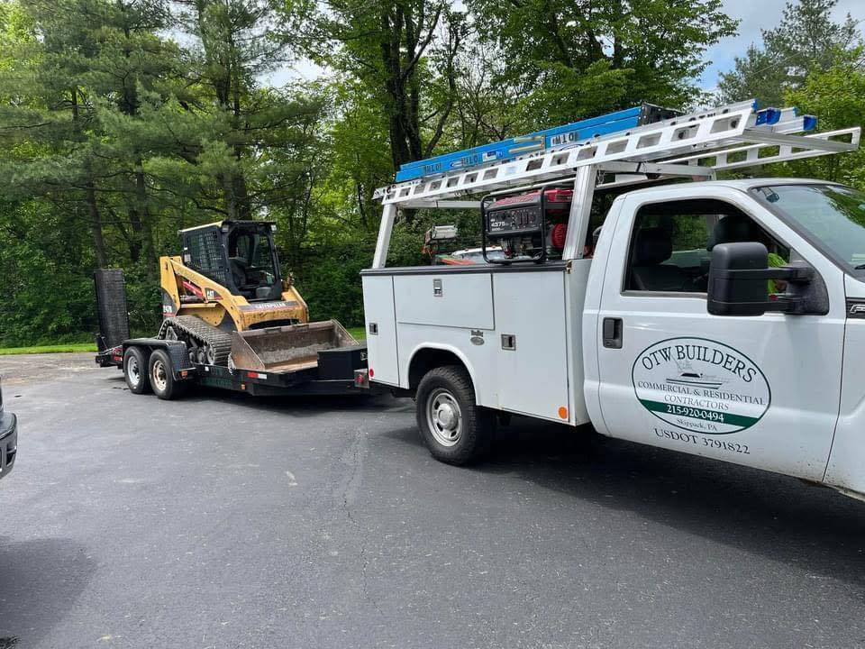 OTW Builders work truck with equipment